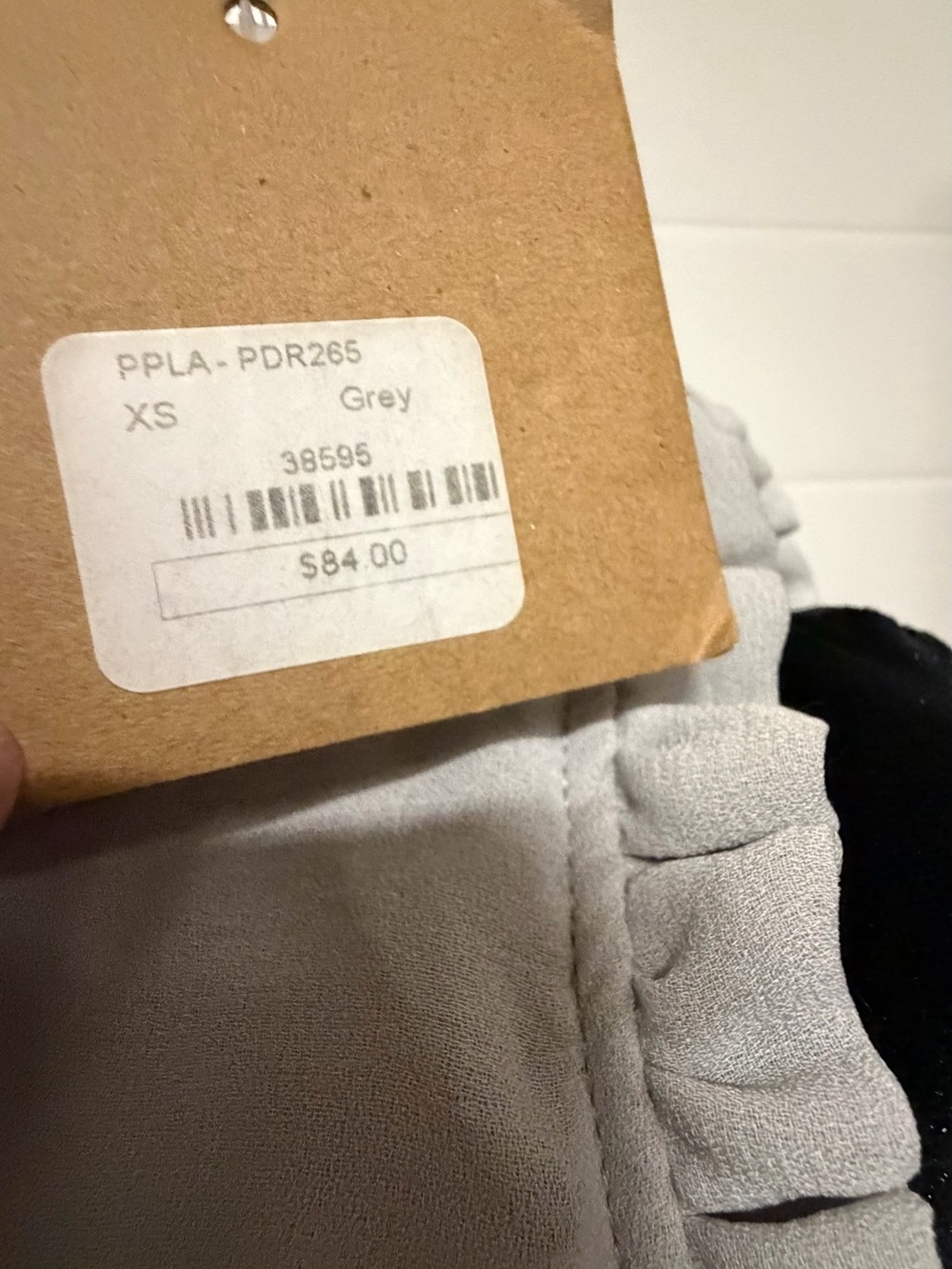 PPLA Light Gray Long Sleeve Ruffle Shoulder Dress - Picture 4 of 7